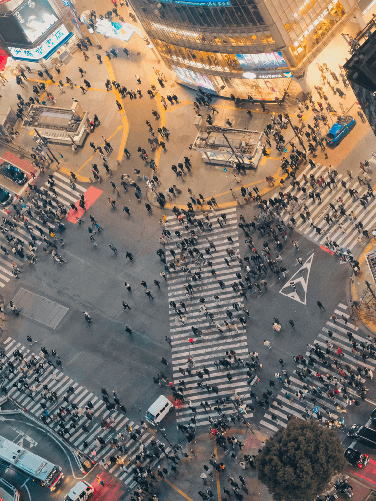 Shibuya Crossing from Above